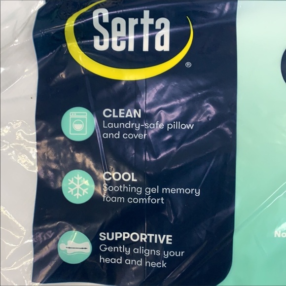 2 Pack Serta Cooling Gel Memory Foam Pillows
